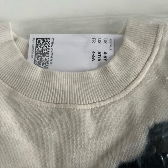 H&M, Kids Oversized sweatshirt - Black/Tie-Dye. Size: 5/6T (US). NIB (973) - Picture 6 of 8